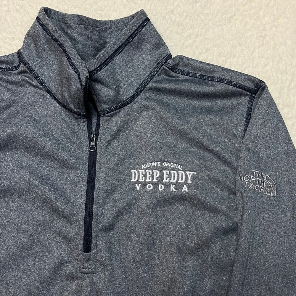 The North Face Pullover Mens‎ Large Gray Deep Eddy Vodka 1/4 Zip NF0A3LHB Fleece